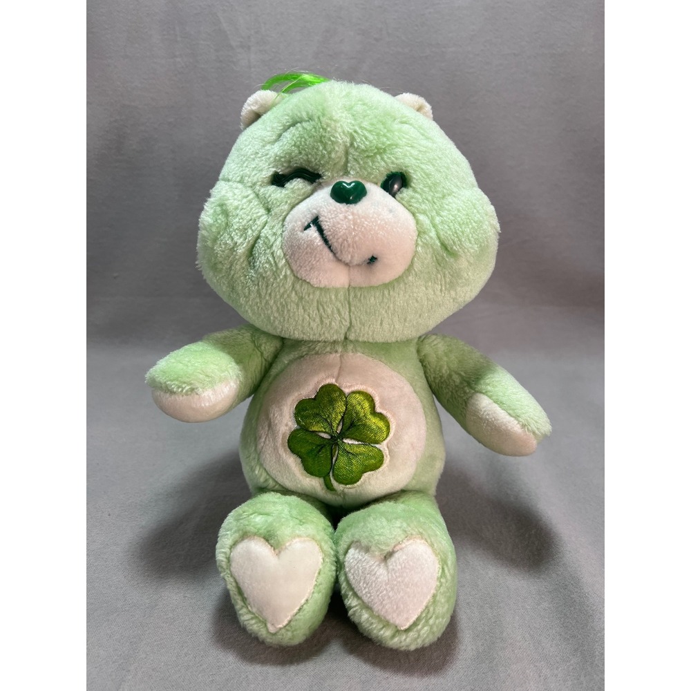 Care Bears Good Luck Bear Plush Green 1983 Kenner Vintage St. Patrick's Day 13"